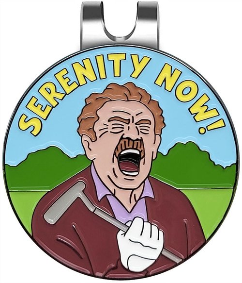 Pinsanity Funny 'Serenity Now!' Golf Ball Marker and Hat Clip