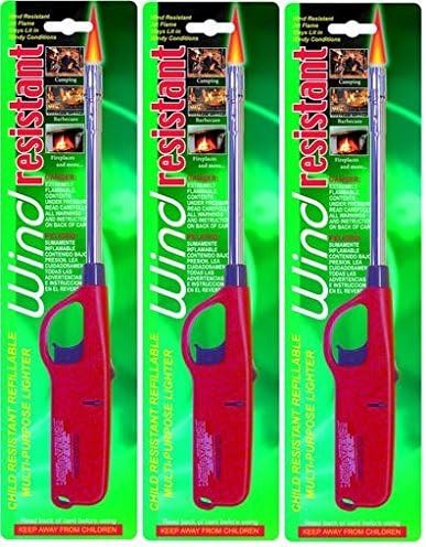 Skiennix Wind Resistant Multi-Purpose Lighter | Durable 3-Pack for Outdoor Use