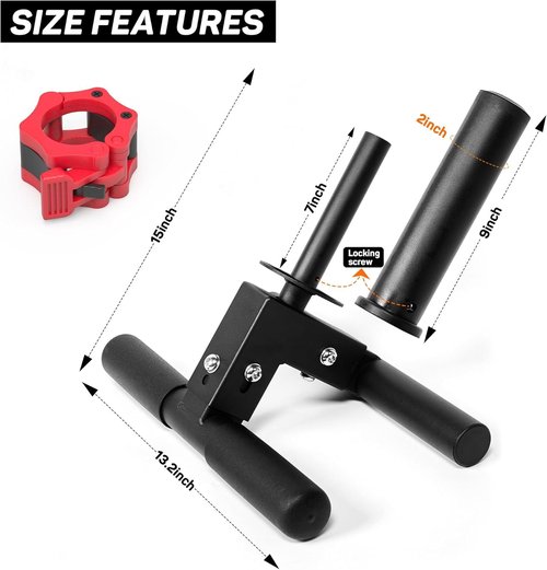 Tibialis Trainer Tib Bar Raise Machine Exercise Equipment Strength Training Calves/Shins/Ankles Ripping Lower Leg Muscles Workout Home Gym Fit 2" Weight Plates (Red)