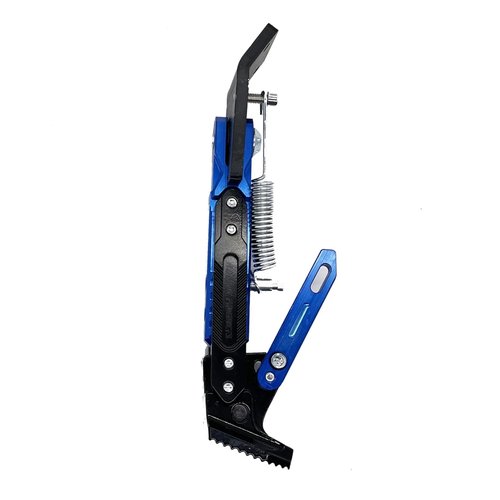 Kickstand Bracket for Motorcycle Dirt Bike Scooter, Side Stand Mount with Screws - 55mm (2.17in) Hole Spacing, Universal Kickstand Support Bracket Compatible with Scooters (Blue-Hole spacing 2.2in)