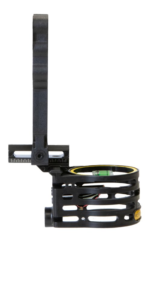 Trophy Ridge Gem 3-Pin Bow Sight – .019” Fiber Optic Pins for Low-Light Accuracy, Reversible Design for Left or Right-Handed Shooters, Removable Level, Yellow Hood Accent for Quick Target Acquisition