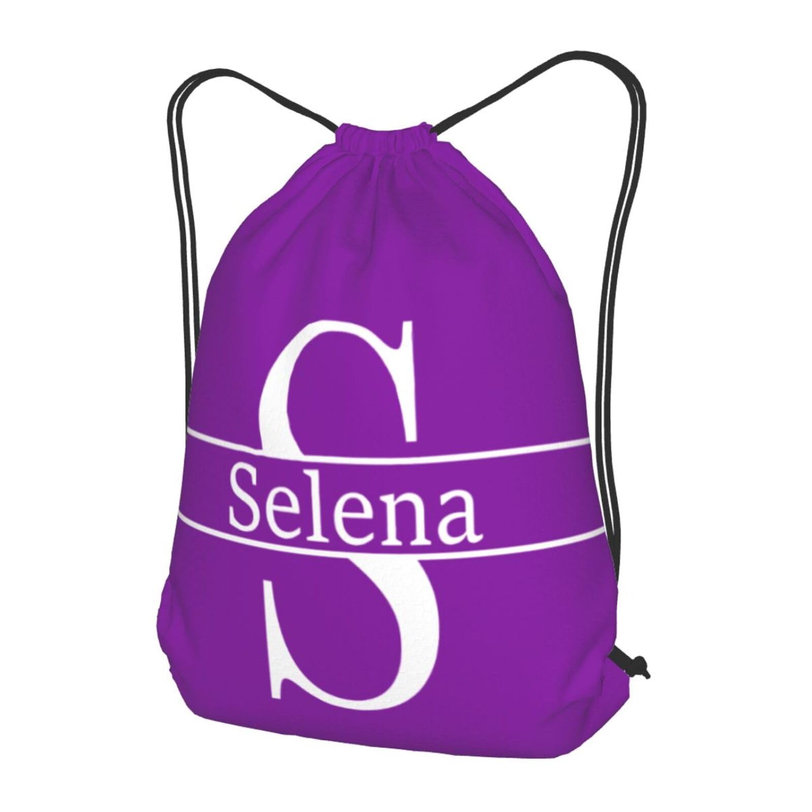 MXHOJOCEI Custom Gymnastics Drawstring Backpack with Name, Dance Ballet Sport Drawstring Bag, Small 14x16.9in, Purple Background