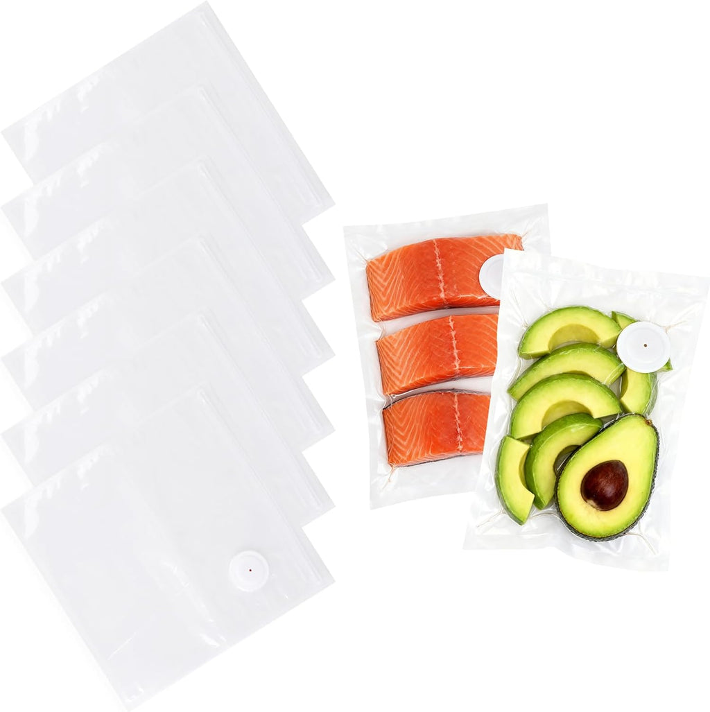Skiennix Vacuum Sealer Bags - 8 PCS Reusable BPA-Free Heavy Duty Food Storage Bags | 10" x 11" Size