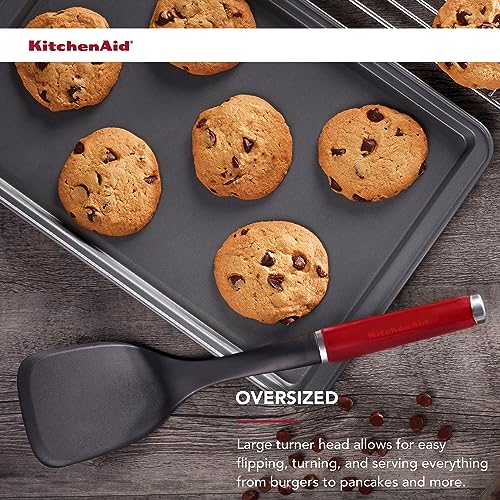 KitchenAid Classic Solid Turner - Red, 13.5x3.3 Inch, Heat-Resistant Handle
