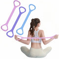 Nzwnxdtq Figure 8 Resistance Band With Handles, Elastic Bands for Working Out,Arm,Back,Shoulder Training Elastic Ropes,Exercise Equipment for Yoga, Pilates,Physical Therapy Stretching (3 Color)