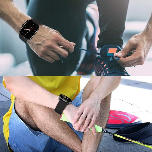 ViCRiOR 6 Pack Bands for Amazfit GTS 4/4 Mini/3/2/2e/2 Mini - Soft Silicone Sport Replacement Strap for Amazfit Bip 3 Pro/3/Bip U Pro/Lite/S Lite - Women & Men