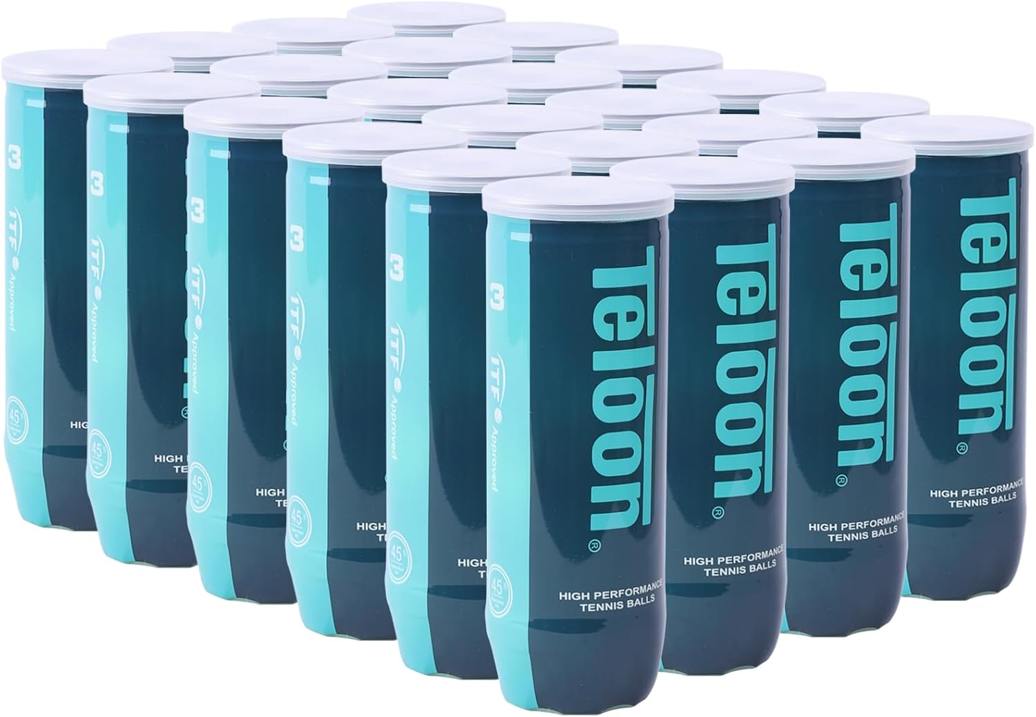Teloon Championship Tennis Balls - Extra Duty Felt for Enhanced Performance | Pressurized, Regular Size