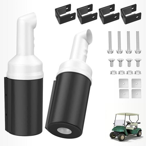 DRIVE UP Golf Cart No Drilling Sand Bottle, Universal Divot Filler Sand & Seed Bottle with Rattle Proof Holder Suitable for EZGO, Club Car and Yamaha, Drilling-Free with Large Capacity - 2 Packs