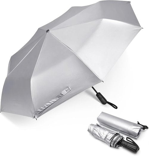 G4Free Travel Umbrella - 46 Inch UV Protection | Windproof Double Layer Design