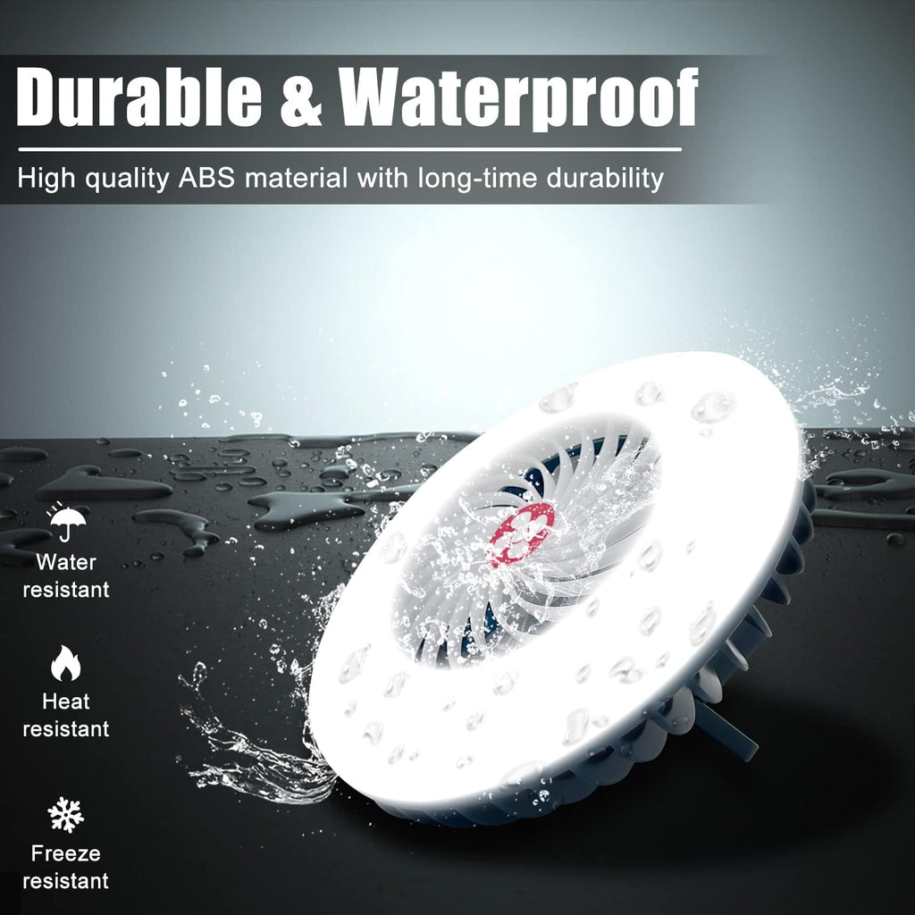 Skiennix Portable Camping Fan - USB Rechargeable LED Lantern | Waterproof & Versatile for Hiking, Tent, and Emergency Use