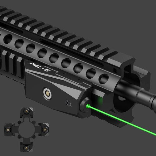 Votatu P4L-G Picatinny Laser Sight for Rifle, Tactical Green Laser Beam with Strobe Function, USB Magnetic Rechargeable