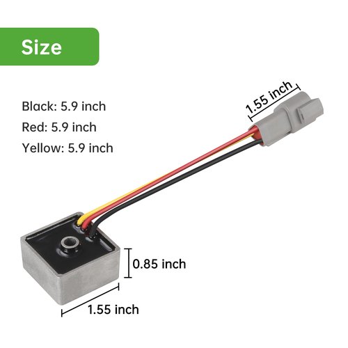 10L0L Golf Cart Club Car Precedent Voltage Regulator 12V 4-Cycle Gas 2004-up Golf Carts, Replace OEM# 1025159-01 1028033-01