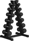 GarveeLife Premium Rubber Coated Hex Dumbbell Weight Set - 210 LBS (6 Pairs) for Home Gym Workouts