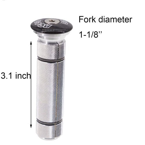 Neco Headset Expander Top Cap Star Nut Plug Bolt Stem Expanding Nut Bolt Carbon Fiber Cap Cover Long Large Size (Large Aluminum Cap 1-1/8 inch)