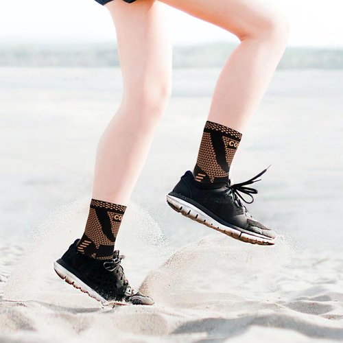 Copper Ankle Brace - Copper Infused Support Sleeve for Men & Women | Pain Relief for Plantar Fasciitis & Sprains