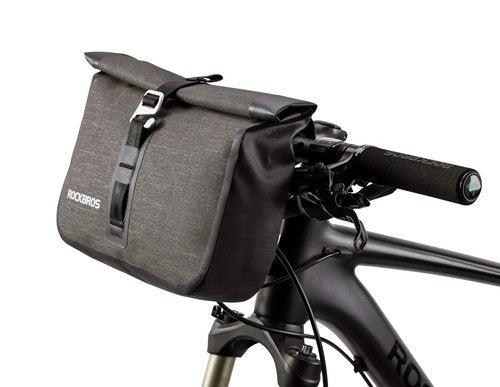 ROCKBROS Bike Handlebar Bag Waterproof Bicycle Front Handlebar Bike Bag 6L Bikepacking Bag for Mountain Road Bicycles