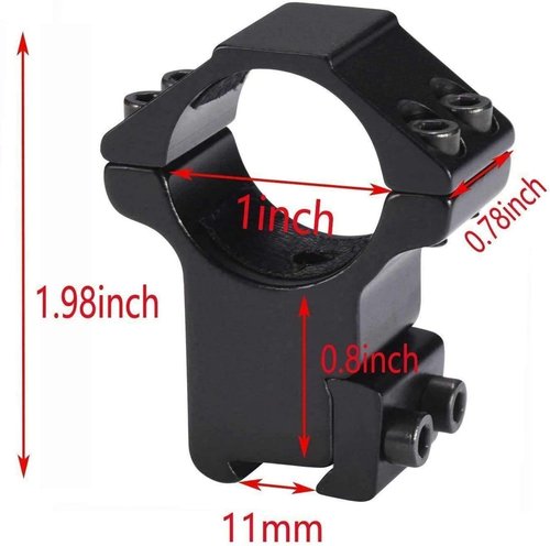 Gotical – 30mm Dovetail Scope Ring Mount High Profile Rings for 11mm Dovetail Rails and Durable Material (Pair of 2)