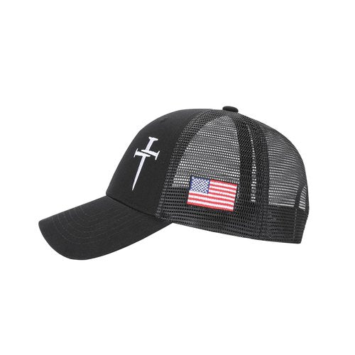 3 Nails Cross Hat Christian Hat for Men Women Christian Gifts for Women Men Black