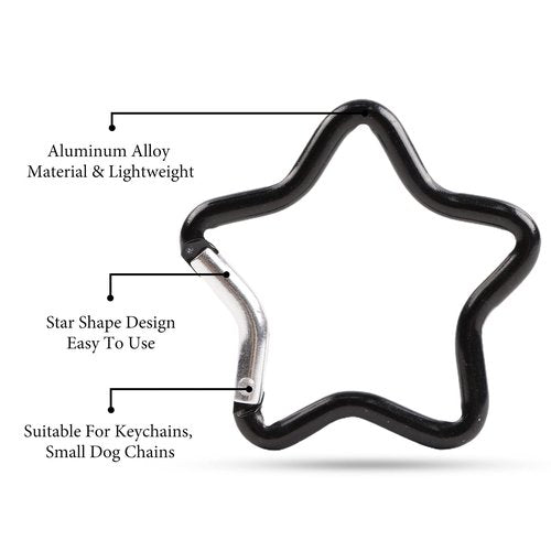 OMUKY Multicolor Carabiners Hook Clips Camping Accessories Buckle for Outdoor Hiking Traveling (Stars-10pcs)