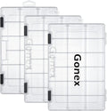 Gonex Tackle Box Organizer - Clear Plastic Fishing Storage with Adjustable Dividers | 3600/3700 Size Options