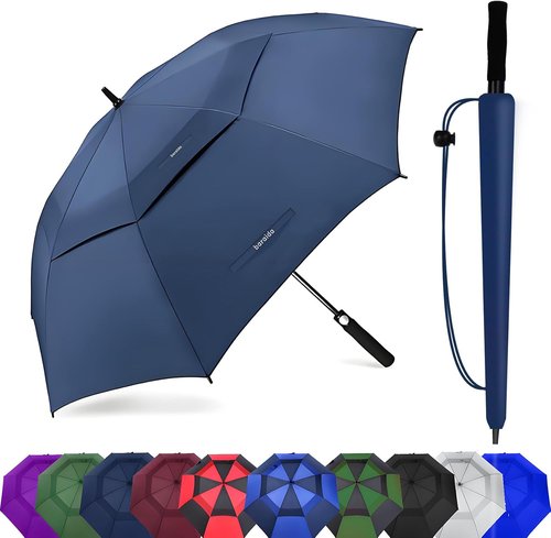 Golf Umbrella by [Brand Name] - Extra Large 72 Inch Double Canopy, Windproof & Waterproof, Automatic Open
