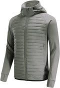 Baleaf Men's Running Jacket - Lightweight Insulated Puffer for Hiking & Golf | Warm Up Coat with Thumb Holes