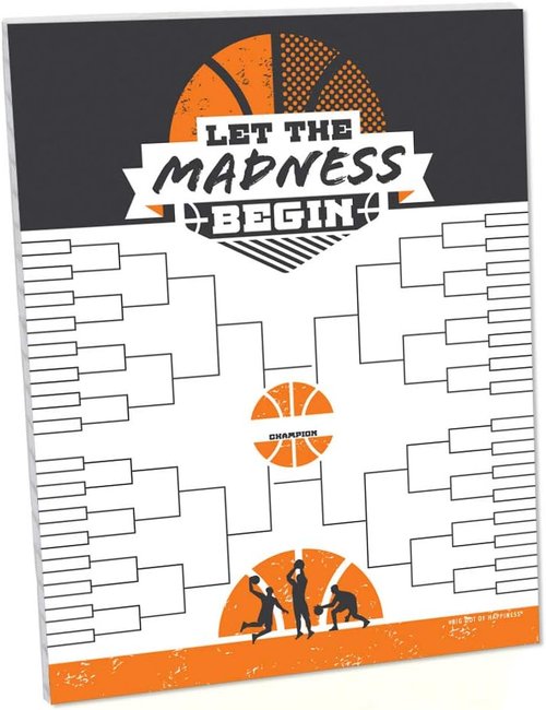 Big Dot of Happiness Basketball Bracket Sign - College Party Decorations | Sturdy Plastic, 10.5 x 13.75 Inches