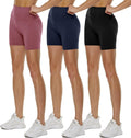 Skiennix High Waisted Biker Shorts for Women - Compression Workout Yoga Shorts | Black, 3/5/8 Inch Options