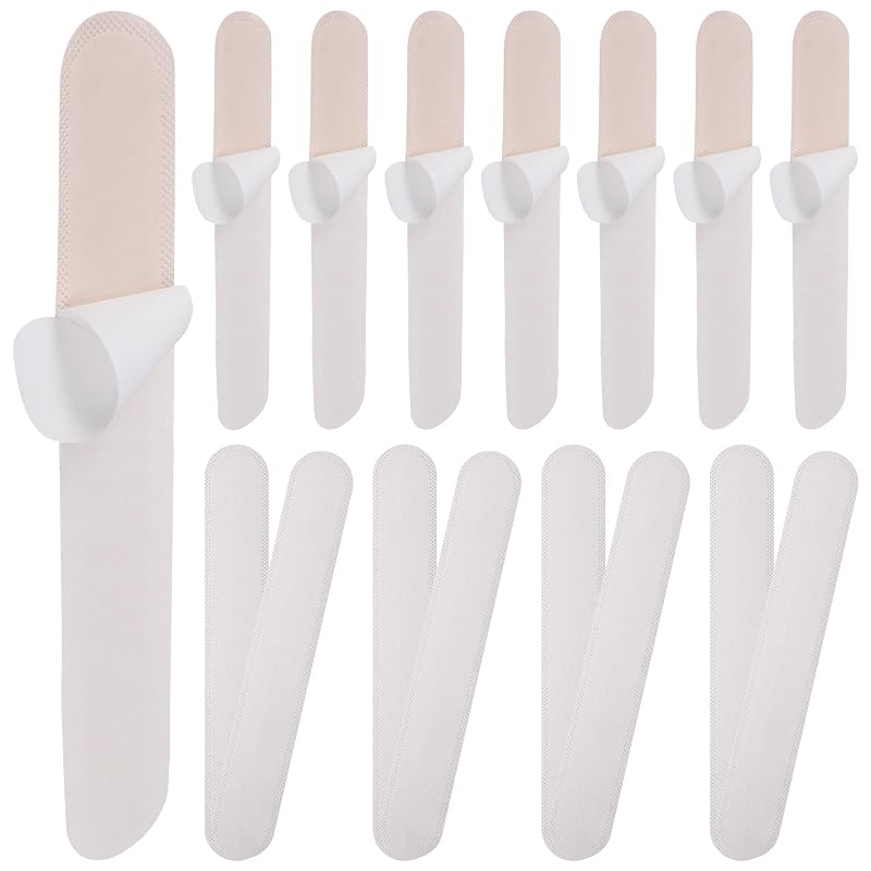 Disposable Collar Protector Sweat Pads - Self-Adhesive Neck Liners, 50 Pack, White, 8.66 x 1.18 in