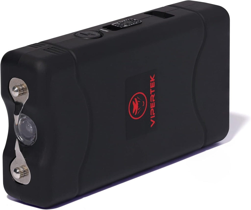 VIPERTEK VTS-880 Mini Stun Gun - Rechargeable Self Defense Device with LED Flashlight