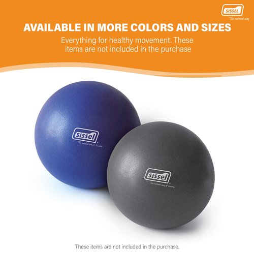 SISSEL Pilates Soft Ball Blue | 10 in | Phthalate- & Latex-Free PVC | for Deep Relaxation & Muscle Strengthening | 340 lbs Capacity | Includes Exercise Guide