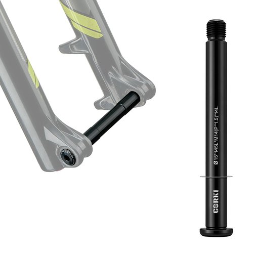 corki Cycles Thru Axles for Fox Fork 15mm, Bike Hub Adapter Axle Mountain Road Bike Quick Release Aluminum Alloy Axle - 15mm*100mm/15mm*110mm
