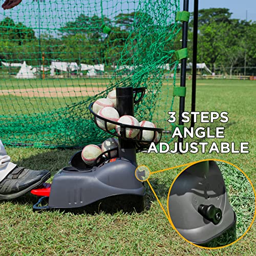 Baseball Soft Toss Machine with Adjustable Angle No Power Needed