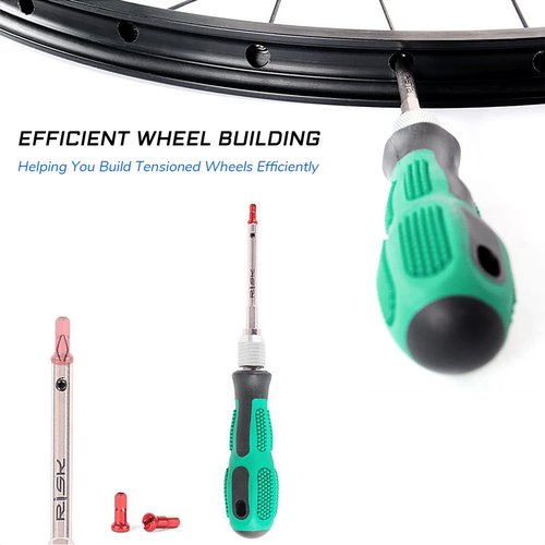 KIEVODE Bike Nipple Driver Tool for Wheel Spoke Lacing and Building - Screwdriver with Comfort Grip Handle for MTB, Road, or Mountain Bicycle