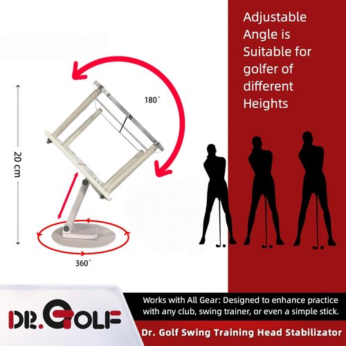 Golf Swing Training Head Stabilizator for Keep Your Head Still and Maintain Your Spine Angle. Patented Design, PGA Recommended for Golfers of All Levels