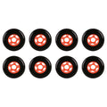 RaceBon 8-Pack Inline Skate Wheels 72mm Hardness 82A Polyurethane Replacement Wheel with 608ZZ Bearings (Black-Red)