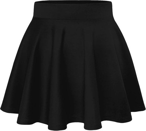 Hybrid & Company Women's Mini Skate Skirt - Stretchy Flared Design in Casual Nylon Ponte