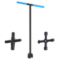 JUMBO 16" Water Meter Key with 4 Way Sillcock Key and 4 Way Multi Utility Key