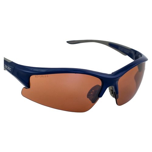 Epoch Eyewear Golf Sport Sunglasses 2 Pair Black w/Amber Lens & Blue w/Amber Lens