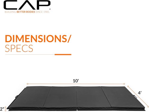 CAP Barbell Folding Exercise Mat - Anti-Tear Design for Aerobic & Gymnastics Training | Multiple Colors Available