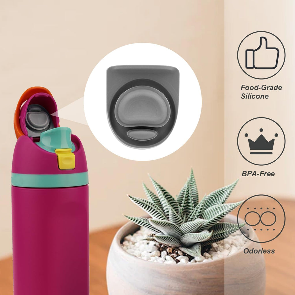 PEUTIER Replacement Stopper Set - BPA-Free Silicone Lids for Owala FreeSip Water Bottles | 3pcs