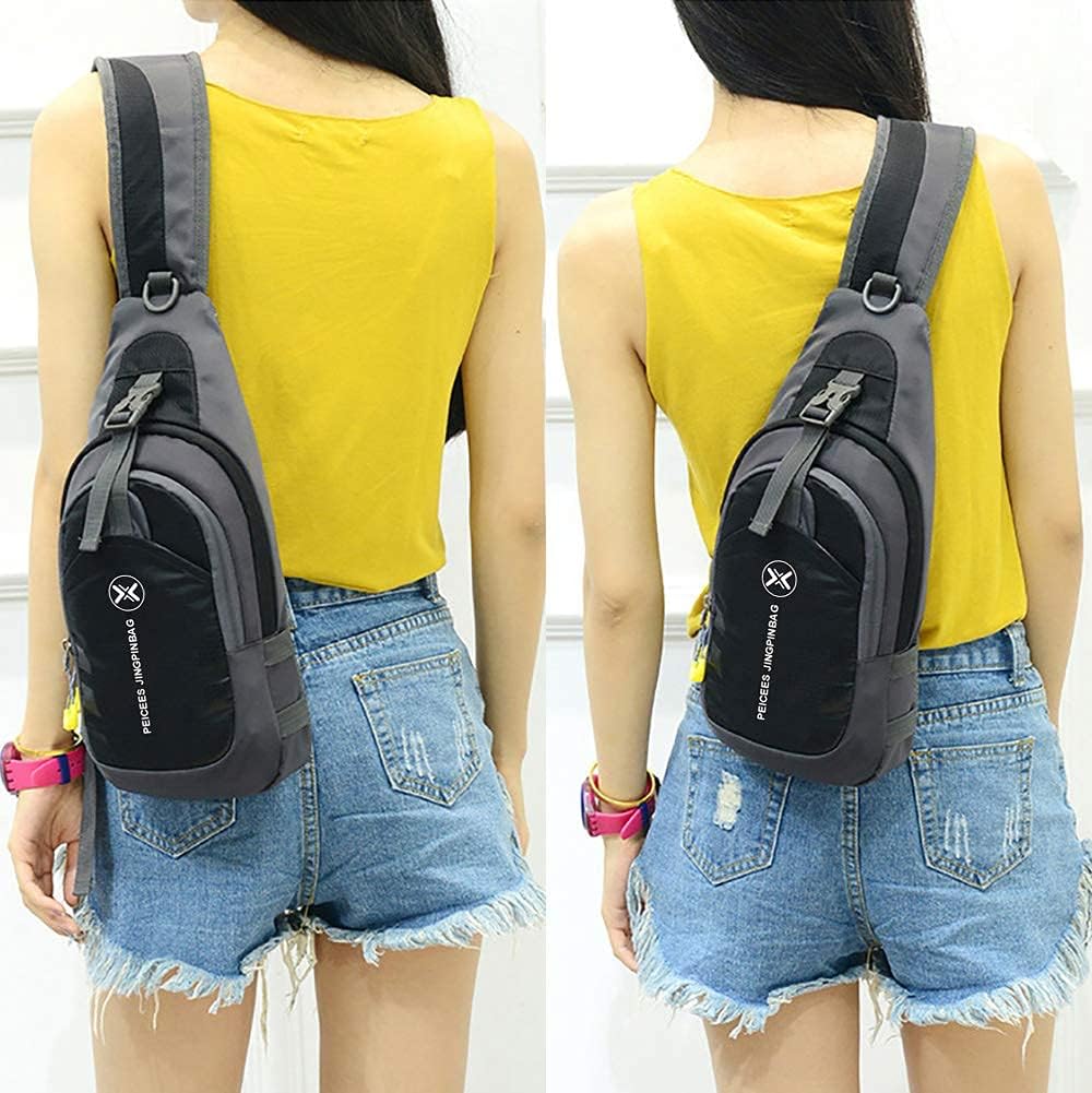 Peicees Crossbody Sling Backpack - Versatile Travel & Gym Daypack for Men & Women