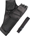 KRATARC Hip Quiver - 3-Tube Arrow Carry Bag with Adjustable Belt & Pockets for Archery
