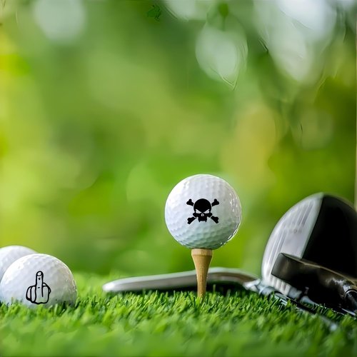 KYWLJPTDPN Personalized Golf Ball Stamp Custom Name Golf Ball Stamper with Ink Reusable Golf Ball Mark Your Own Golfer (4 Pieces)