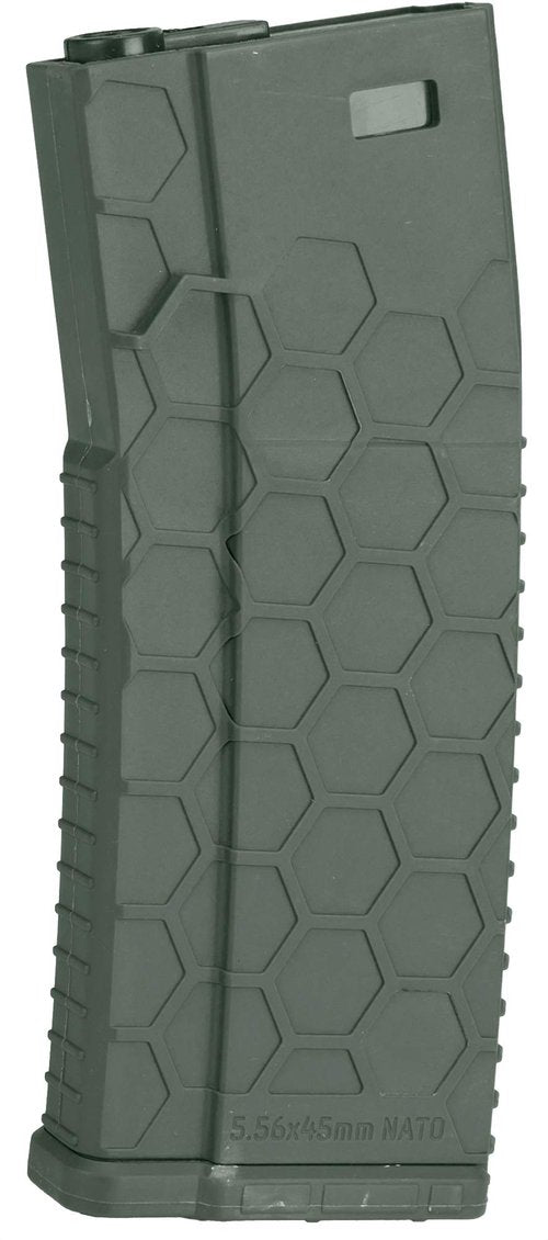 Evike Airsoft - EMG Helios Hexmag 120rds Polymer Mid-Cap Mag for M4-Style Series AEGs (OD Green/Single)