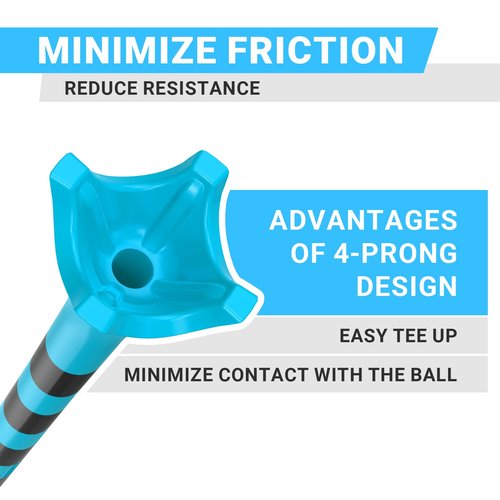 Full Choice Plastic Golf Tees 50 Pack(3-1/4''), Include 1 Golf Tee Holder, Stylish Golf Accessory & Stress Relief Fidget Ball, for Golfers