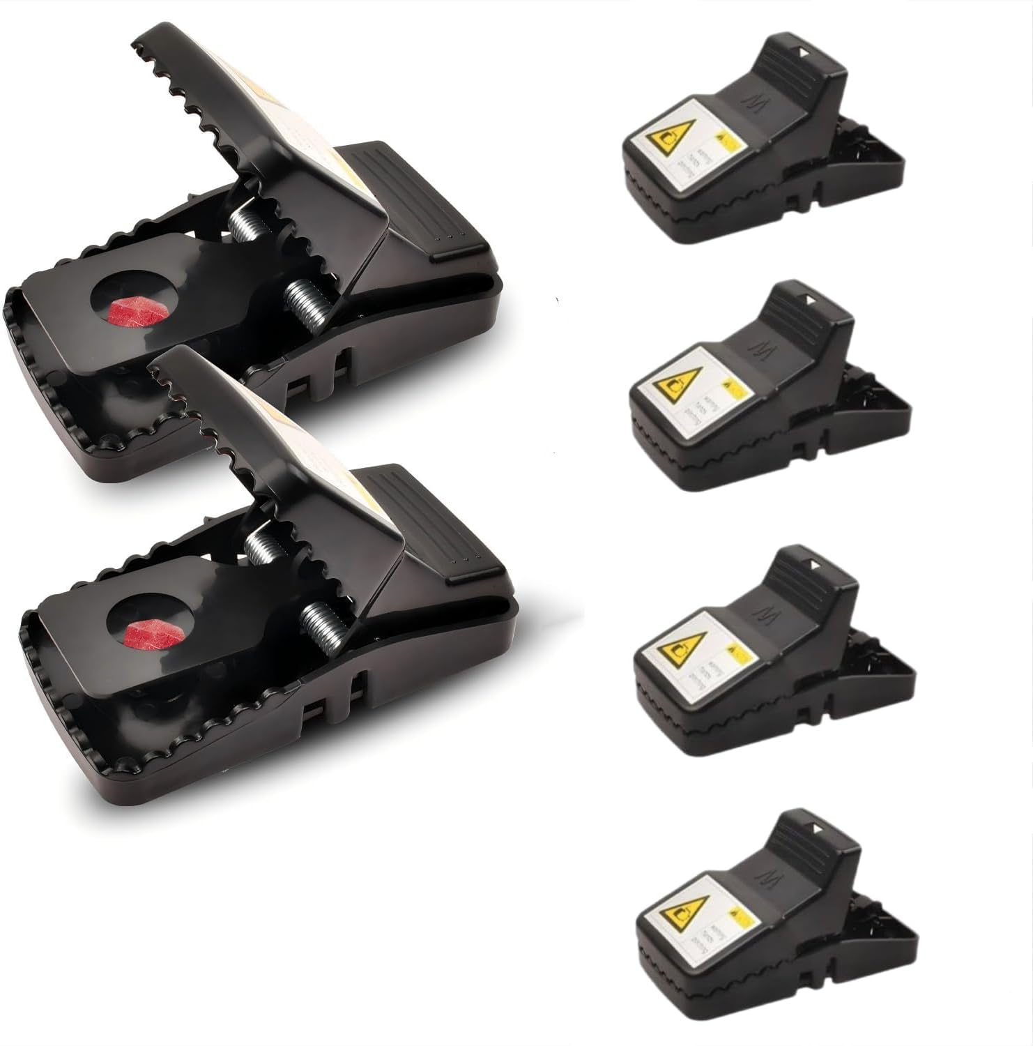 Rat Trap 6-Pack | Large Reusable Mouse Traps for Indoor & Outdoor Use - Fast & Hygienic