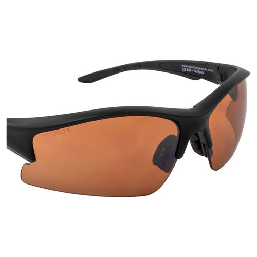 Epoch Eyewear Golf Sport Sunglasses 2 Pair Black w/Amber Lens & Blue w/Amber Lens