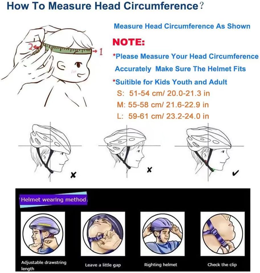 Skiennix Bike Skateboard Helmet - Adjustable Multi-Sport Protection | 3 Sizes for Adults, Youth & Kids