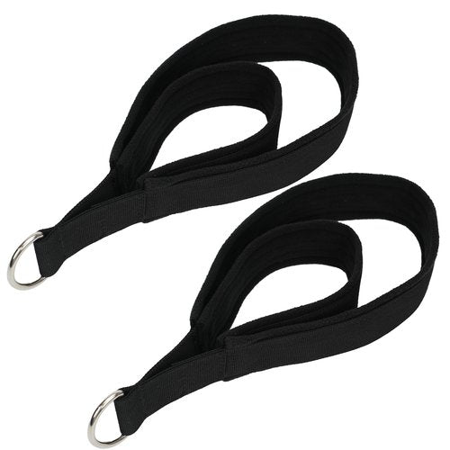 HYVAWO Pilates Straps Soft Padded 1 Pair Double Loop Straps D-Ring for Reformer Home Gym Workout Accessories Fitness Yoga Exercise